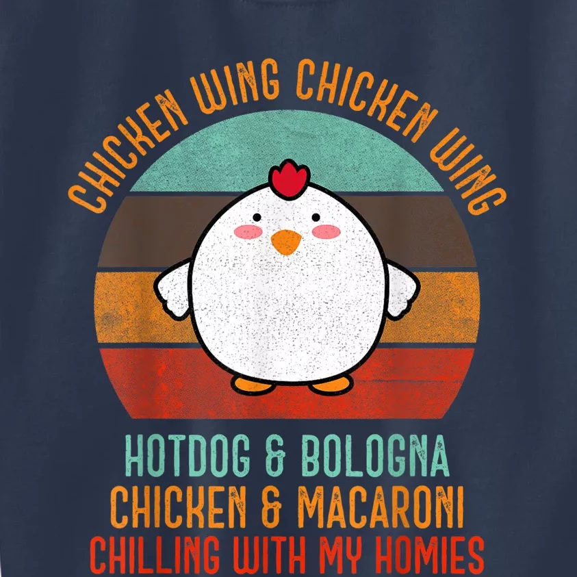 Chicken Wing Chicken Wing Shirt Song Lyric Hot Dog Bologna Kids Sweatshirt