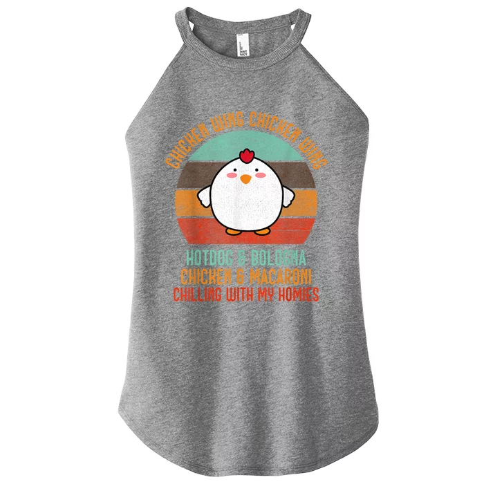 Chicken Wing Chicken Wing Shirt Song Lyric Hot Dog Bologna Women’s Perfect Tri Rocker Tank