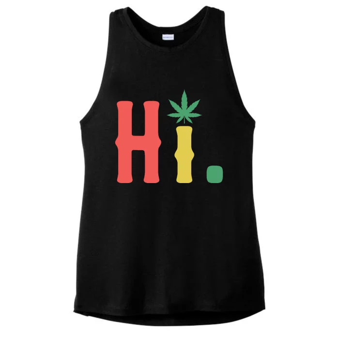 Cannabis Weed Ladies Tri-Blend Wicking Tank