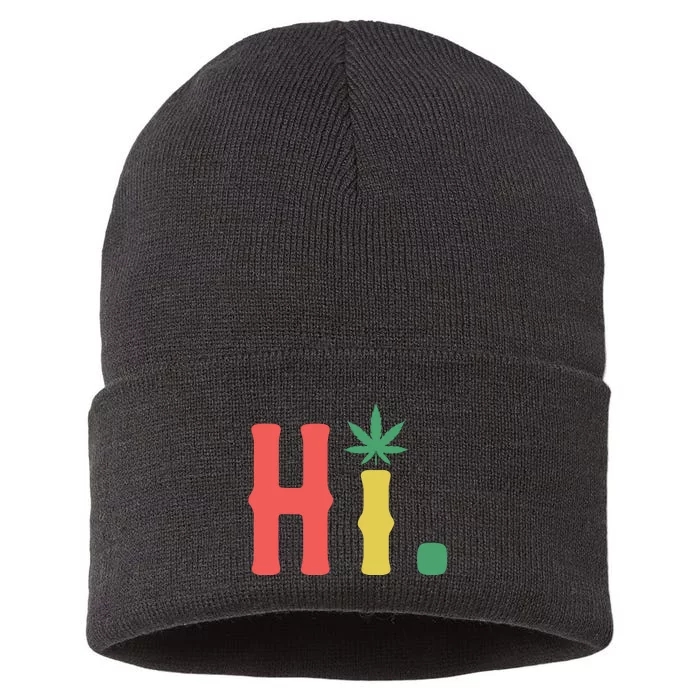 Cannabis Weed Sustainable Knit Beanie