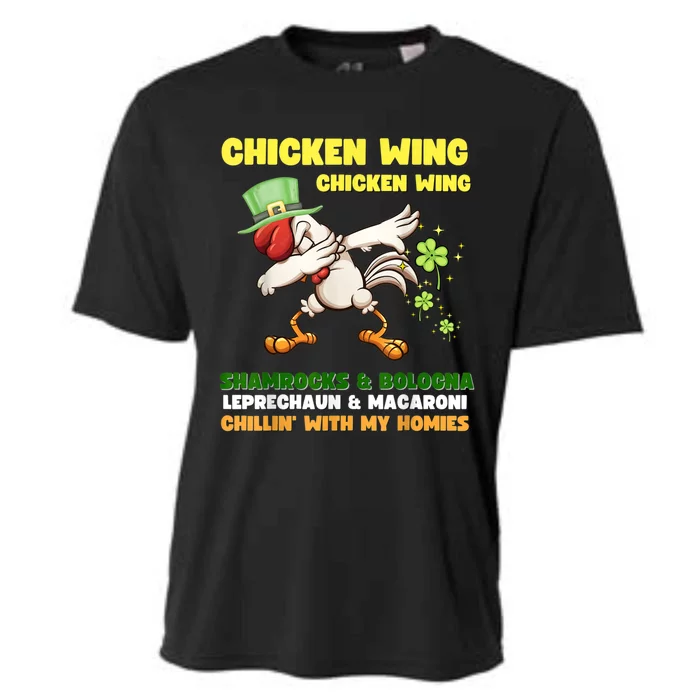 Chicken Wing Chicken Wing Song Hot Dog Bologna St Pattys Day Cooling Performance Crew T-Shirt