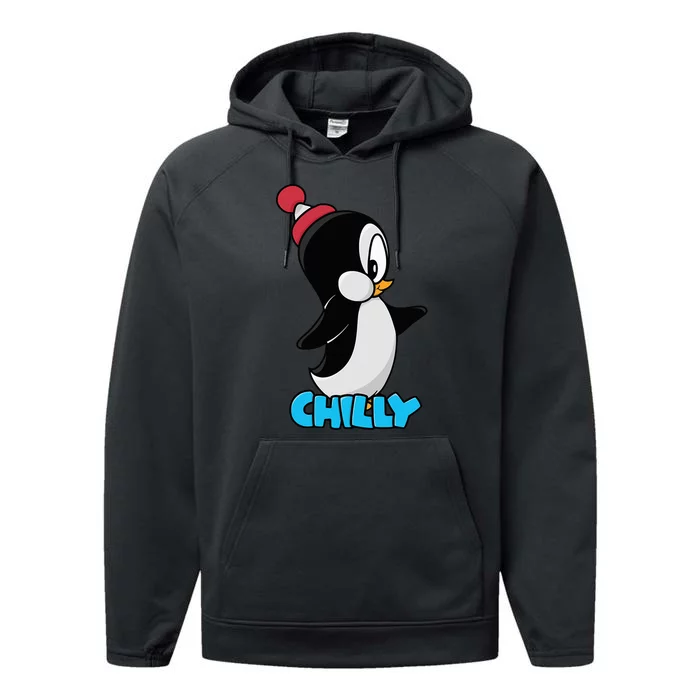 CHILLYS WILLY CARTOON funny animal Performance Fleece Hoodie