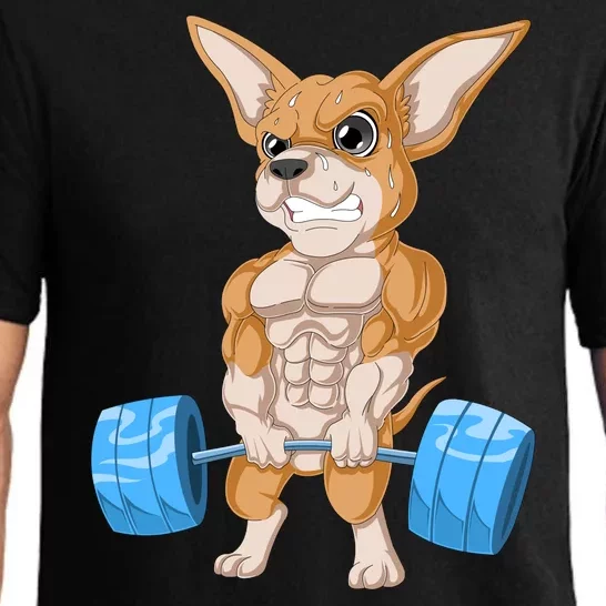 Chihuahua Weightlifting Pajama Set