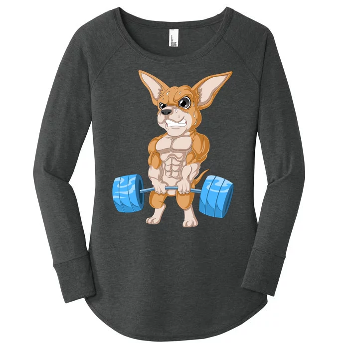 Chihuahua Weightlifting Women's Perfect Tri Tunic Long Sleeve Shirt