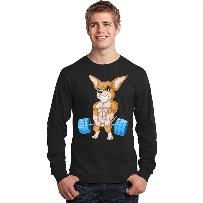 Chihuahua Weightlifting Tall Long Sleeve T-Shirt