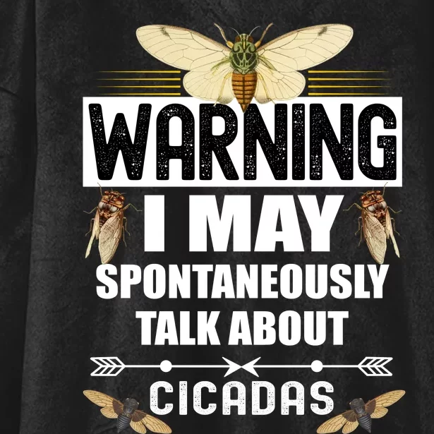 Cicada Warning Hooded Wearable Blanket