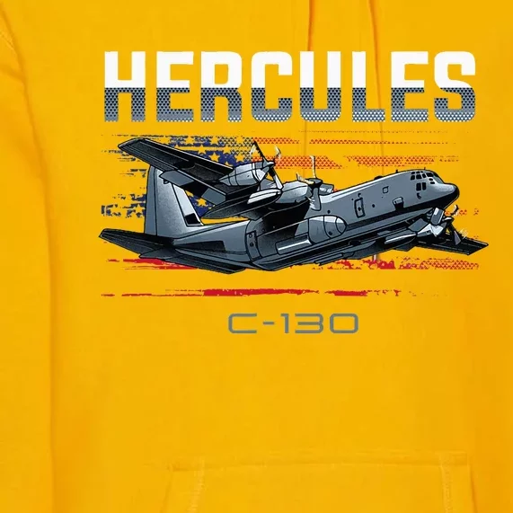 Cargo Warplane C130 Hercules Military Premium Hoodie