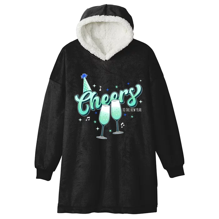 Cheers Wine Christmas Holiday Season Xmas Hooded Wearable Blanket