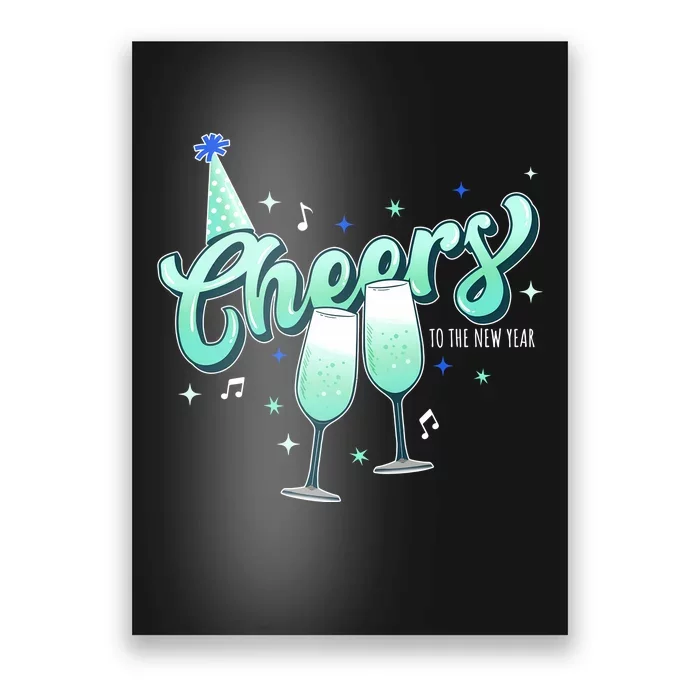 Cheers Wine Christmas Holiday Season Xmas Poster