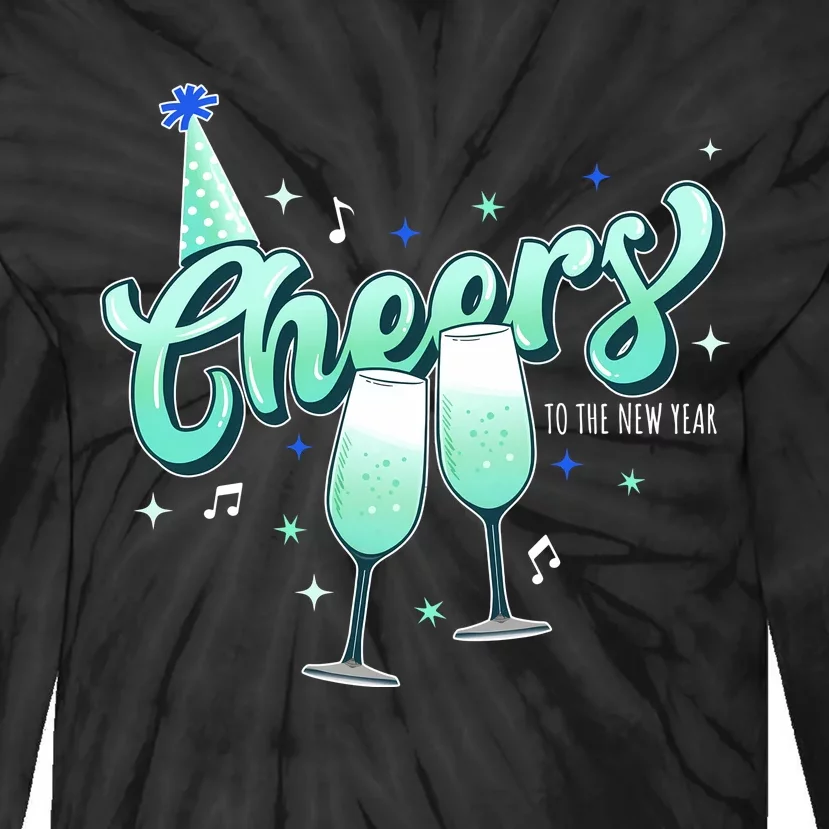 Cheers Wine Christmas Holiday Season Xmas Tie-Dye Long Sleeve Shirt