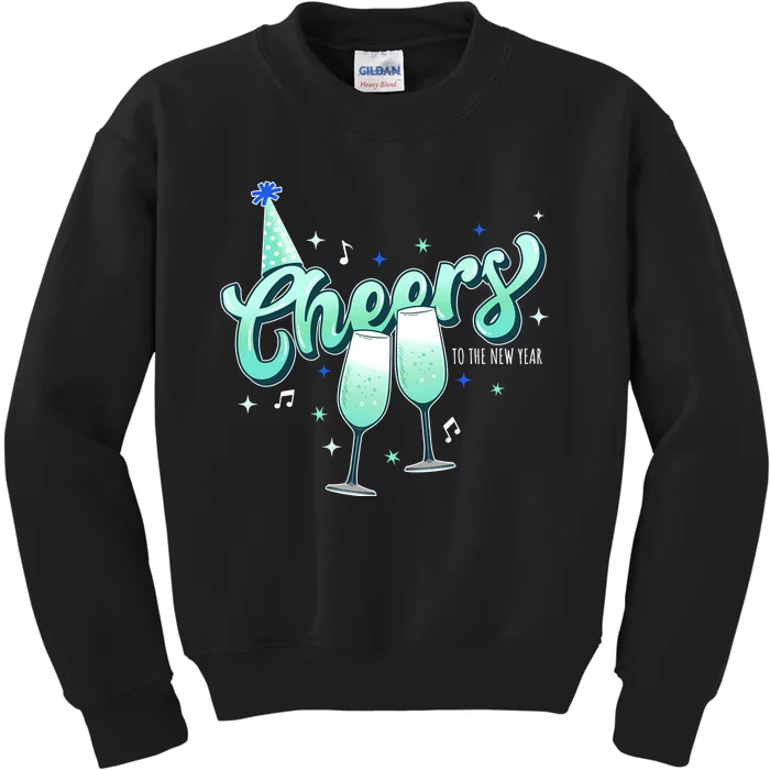 Cheers Wine Christmas Holiday Season Xmas Kids Sweatshirt