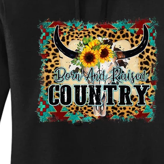 Country Western Cactus Sunflower Apparel Women Women's Pullover Hoodie