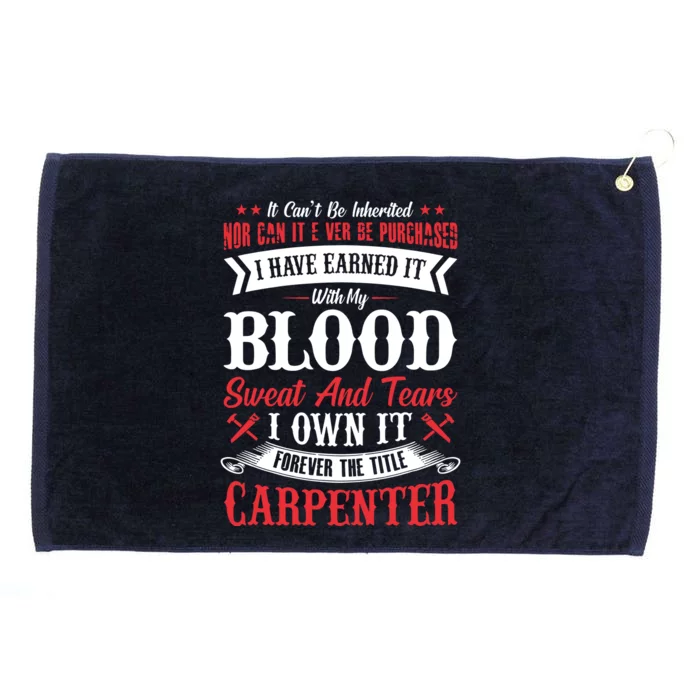 Carpenter Woodworking Grommeted Golf Towel