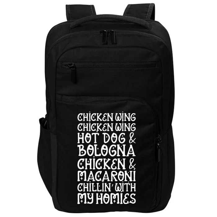 Chicken Wing Chicken Wing Hot Dog And Bologna Funny Impact Tech Backpack