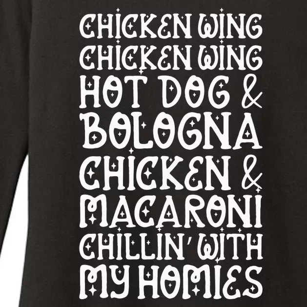 Chicken Wing Chicken Wing Hot Dog And Bologna Funny Womens CVC Long Sleeve Shirt