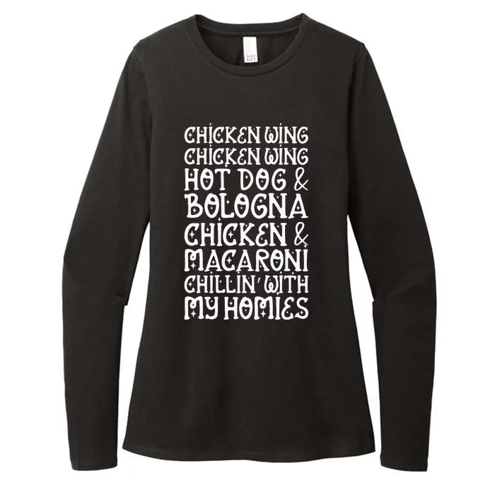 Chicken Wing Chicken Wing Hot Dog And Bologna Funny Womens CVC Long Sleeve Shirt