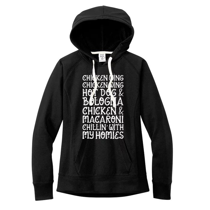 Chicken Wing Chicken Wing Hot Dog And Bologna Funny Women's Fleece Hoodie