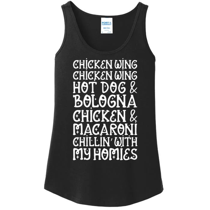 Chicken Wing Chicken Wing Hot Dog And Bologna Funny Ladies Essential Tank