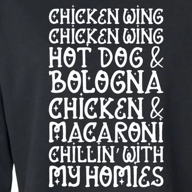 Chicken Wing Chicken Wing Hot Dog And Bologna Funny Cropped Pullover Crew