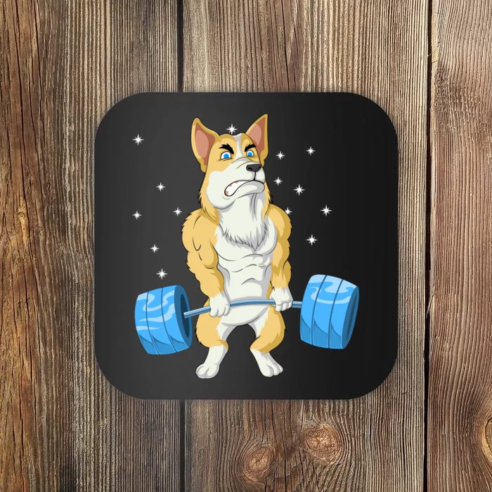 Corgi Weightlifting Coaster