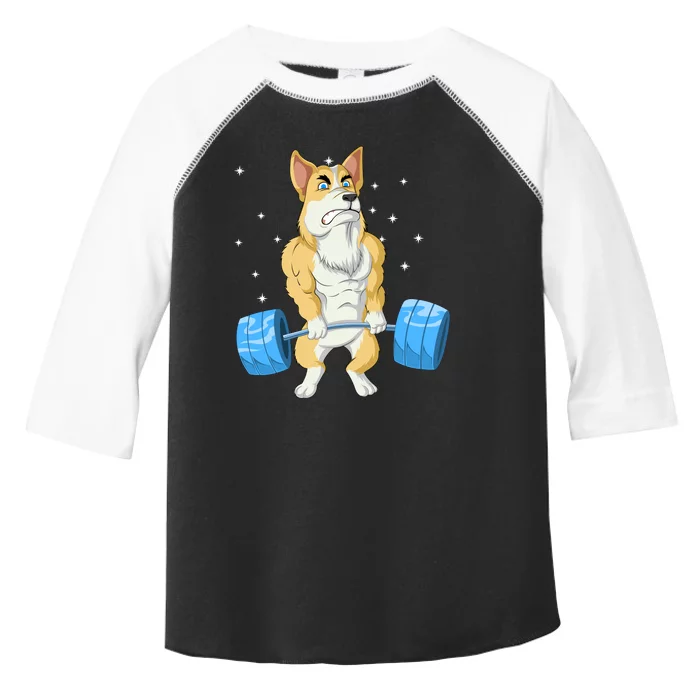 Corgi Weightlifting Toddler Fine Jersey T-Shirt