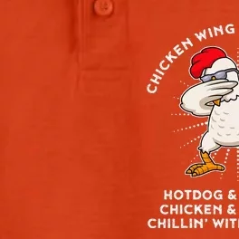 Chicken Wing Chicken Wing Hot Dog Dry Zone Grid Performance Polo