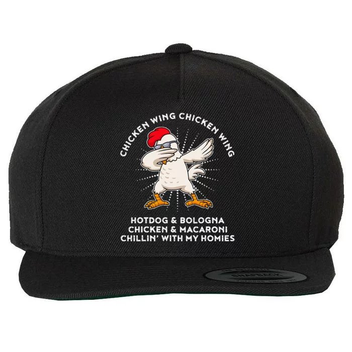 Chicken Wing Chicken Wing Hot Dog Wool Snapback Cap