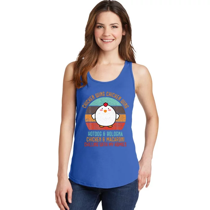 Chicken Wing Chicken Wing Song Lyric Hot Dog Bologna Ladies Essential Tank