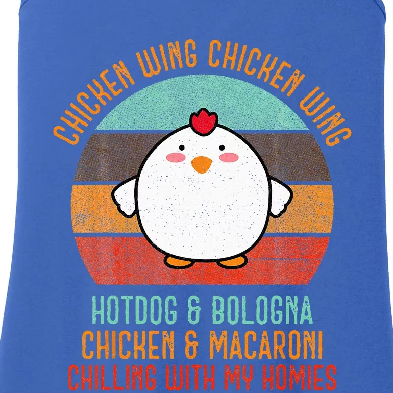 Chicken Wing Chicken Wing Song Lyric Hot Dog Bologna Ladies Essential Tank