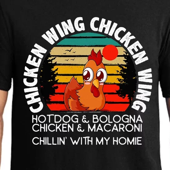 Chicken Wing Chicken Wing Hot Dog Bologna Macaroni Pajama Set