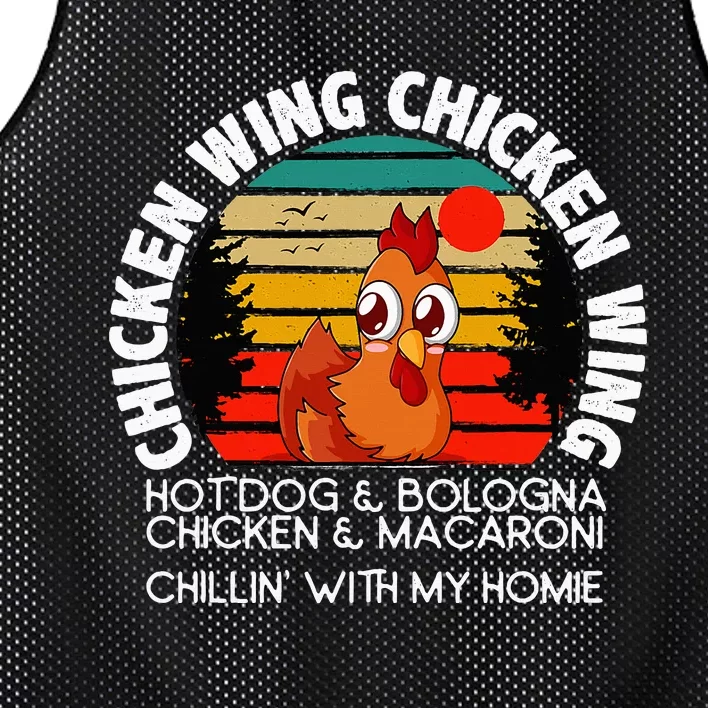 Chicken Wing Chicken Wing Hot Dog Bologna Macaroni Mesh Reversible Basketball Jersey Tank