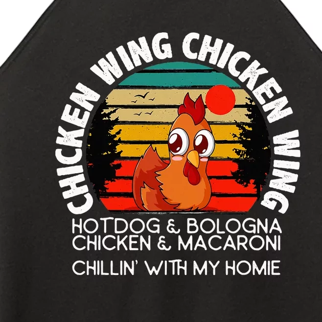 Chicken Wing Chicken Wing Hot Dog Bologna Macaroni Women’s Perfect Tri Rocker Tank