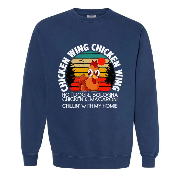 Chicken Wing Chicken Wing Hot Dog Bologna Macaroni Garment-Dyed Sweatshirt