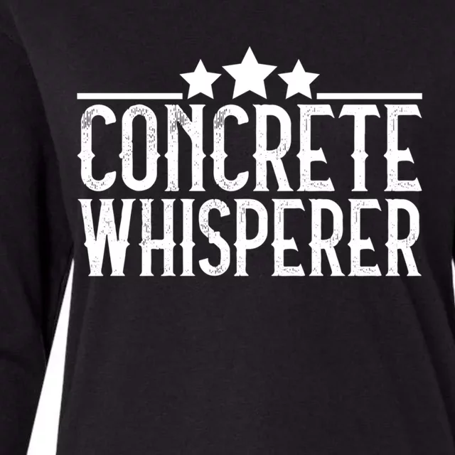 Concrete Whisperer Construction Worker Gift Womens Cotton Relaxed Long Sleeve T-Shirt