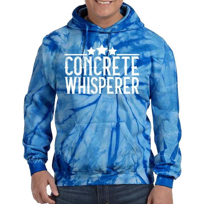 Concrete Whisperer Construction Worker Gift Tie Dye Hoodie