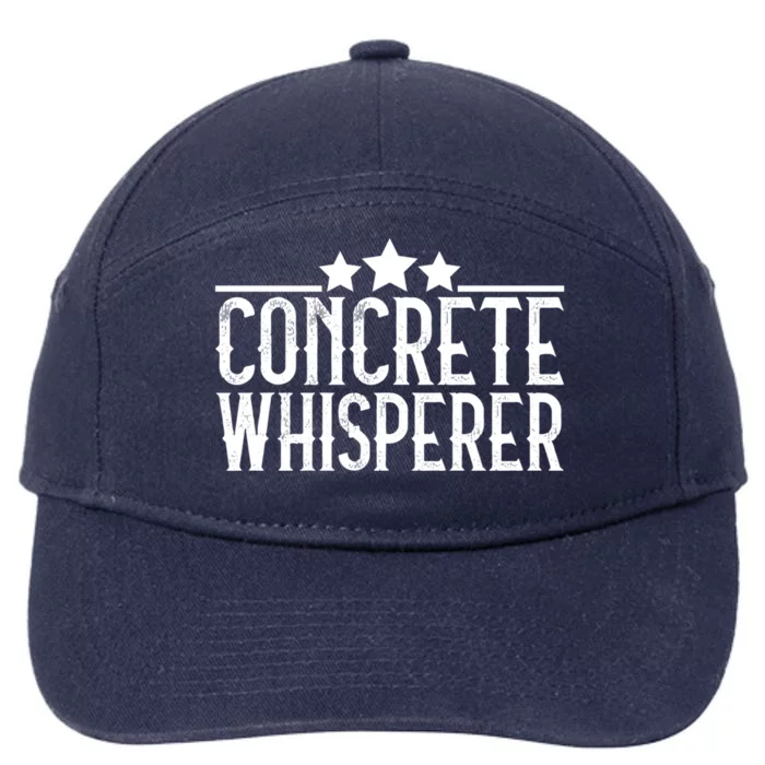 Concrete Whisperer Construction Worker Gift 7-Panel Snapback Hat