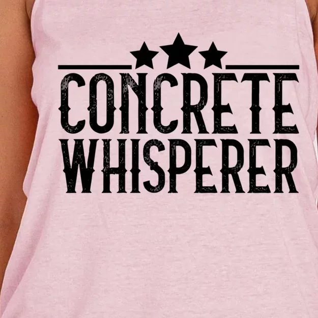 Concrete Whisperer Construction Worker Gift Women's Knotted Racerback Tank