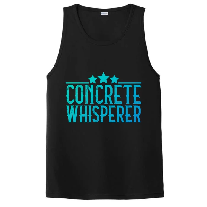 Concrete Whisperer Construction Worker Gift Performance Tank