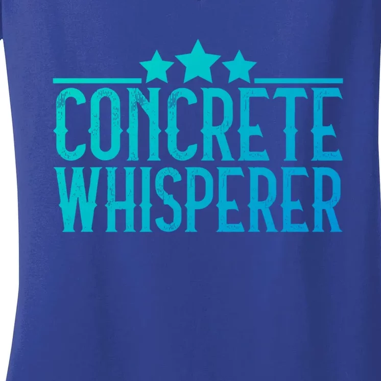 Concrete Whisperer Construction Worker Gift Women's V-Neck T-Shirt