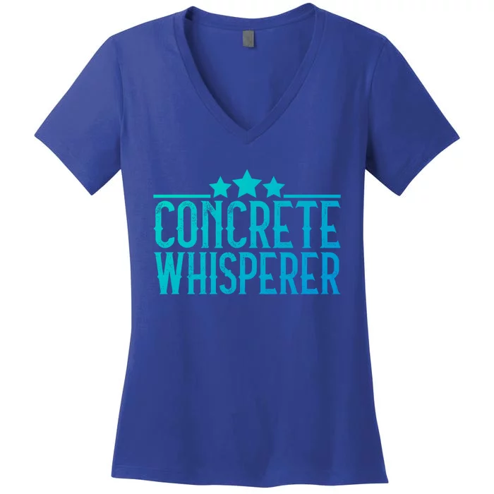 Concrete Whisperer Construction Worker Gift Women's V-Neck T-Shirt