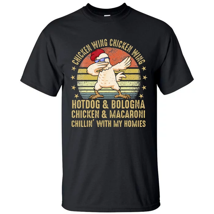 Chicken Wing Chicken Wing Song Lyric Hot Dog Bologna Tall T-Shirt