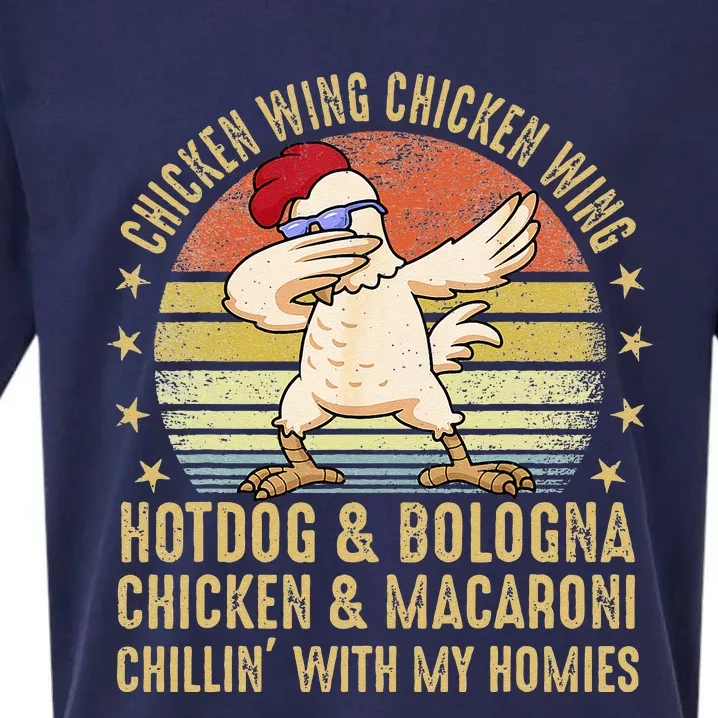 Chicken Wing Chicken Wing Song Lyric Hot Dog Bologna Sueded Cloud Jersey T-Shirt