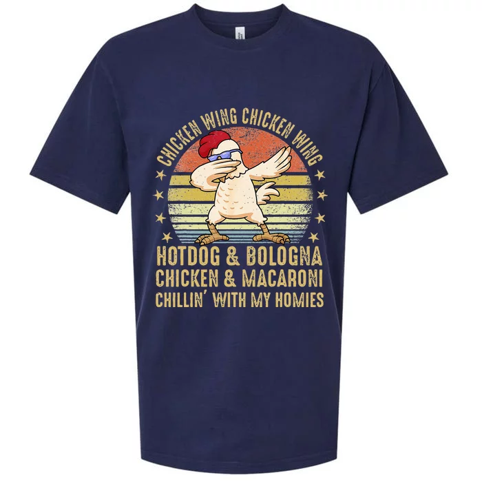 Chicken Wing Chicken Wing Song Lyric Hot Dog Bologna Sueded Cloud Jersey T-Shirt