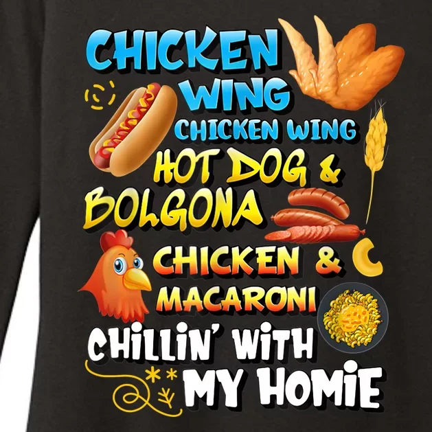 Chicken Wing Chicken Wing Hot Dog Bologna Womens CVC Long Sleeve Shirt