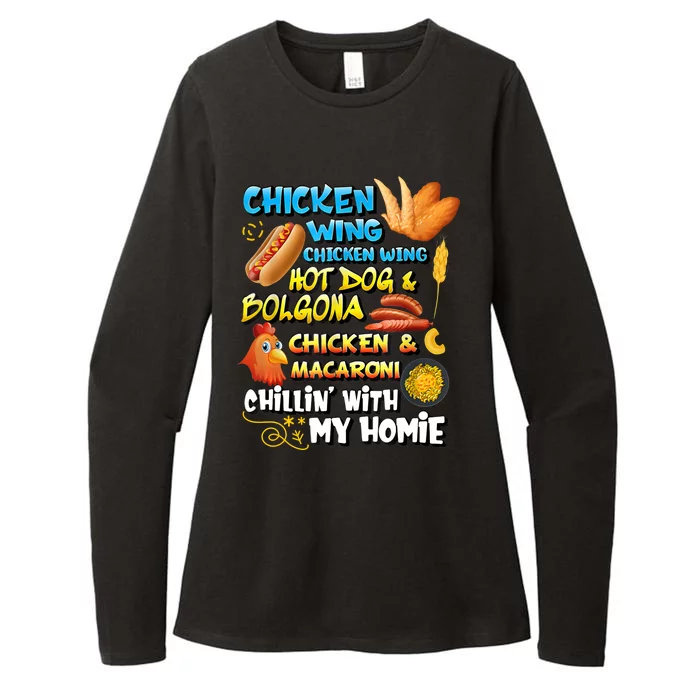 Chicken Wing Chicken Wing Hot Dog Bologna Womens CVC Long Sleeve Shirt