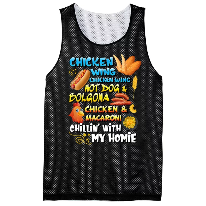 Chicken Wing Chicken Wing Hot Dog Bologna Mesh Reversible Basketball Jersey Tank