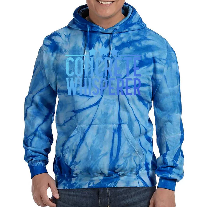 Concrete Whisperer Construction Worker Gift Tie Dye Hoodie