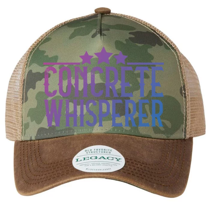 Concrete Whisperer Construction Worker Gift Legacy Tie Dye Trucker Hat