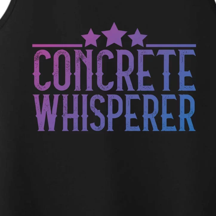 Concrete Whisperer Construction Worker Gift Performance Tank