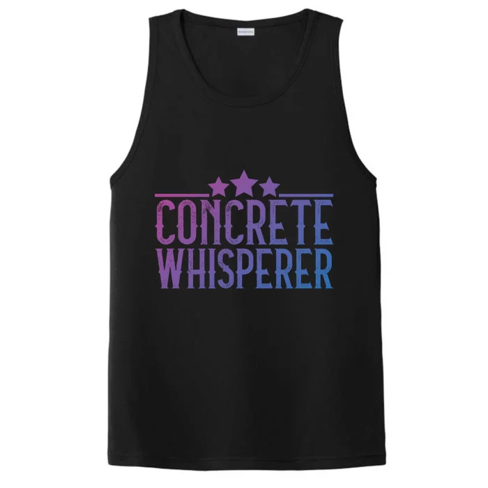 Concrete Whisperer Construction Worker Gift Performance Tank